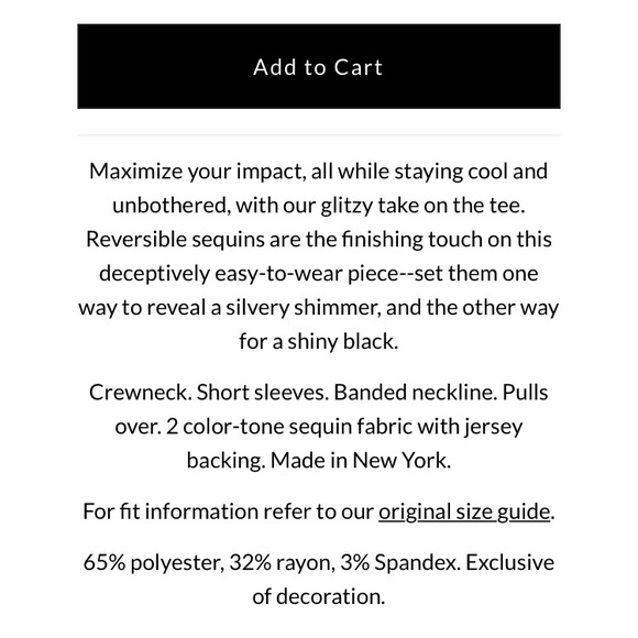 Serena Unbothered Reversible Sequin Tee Size XL - Picture 8 of 8